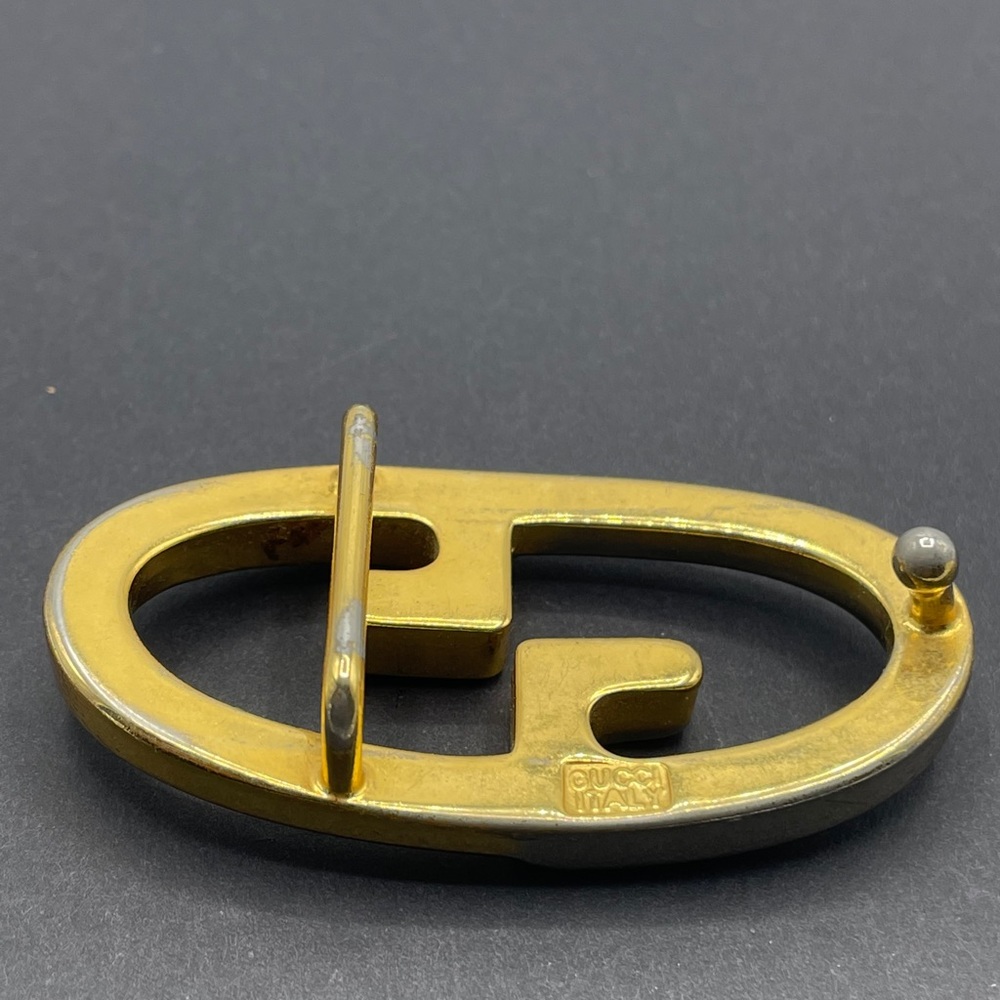 Vintage Gucci Belt Buckle 2 Tone Unisex - Picture 4 of 6